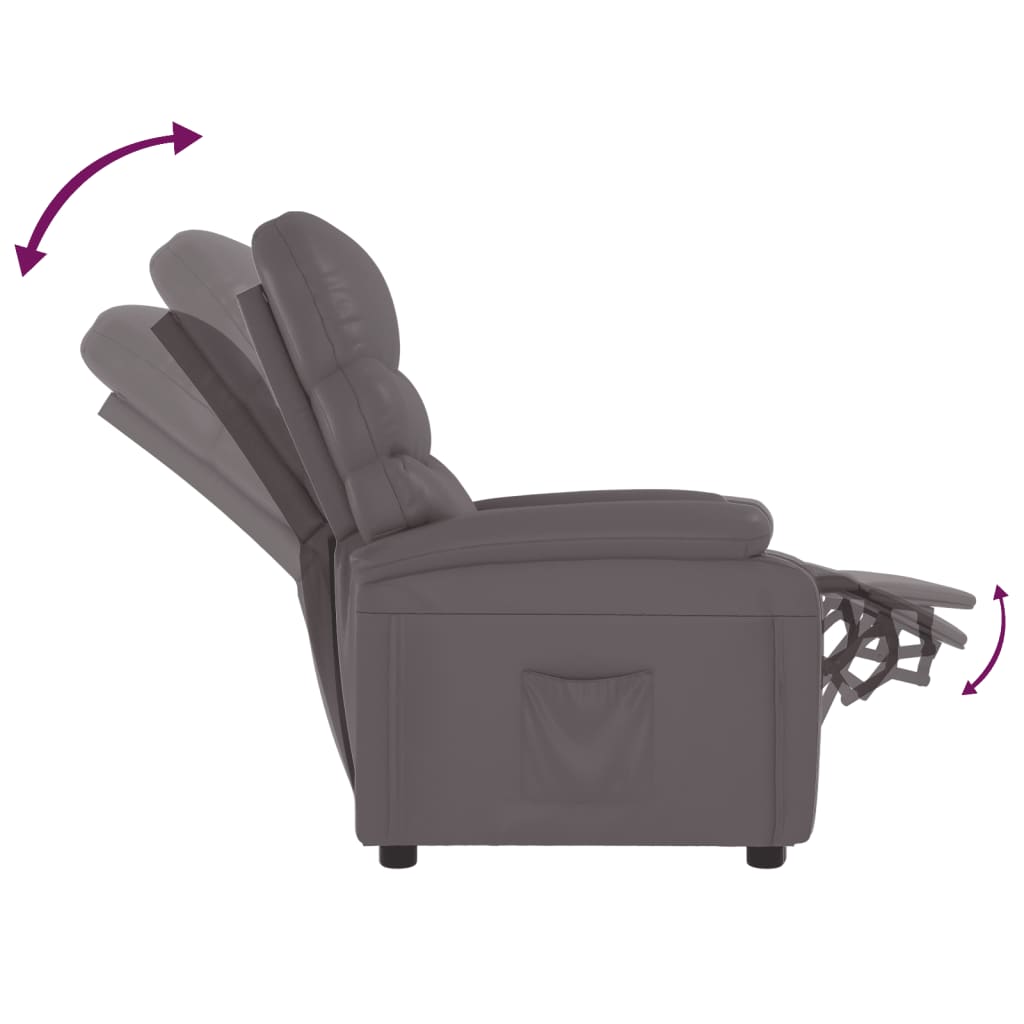Fauteuil inclinable Gris Similicuir - XIOS