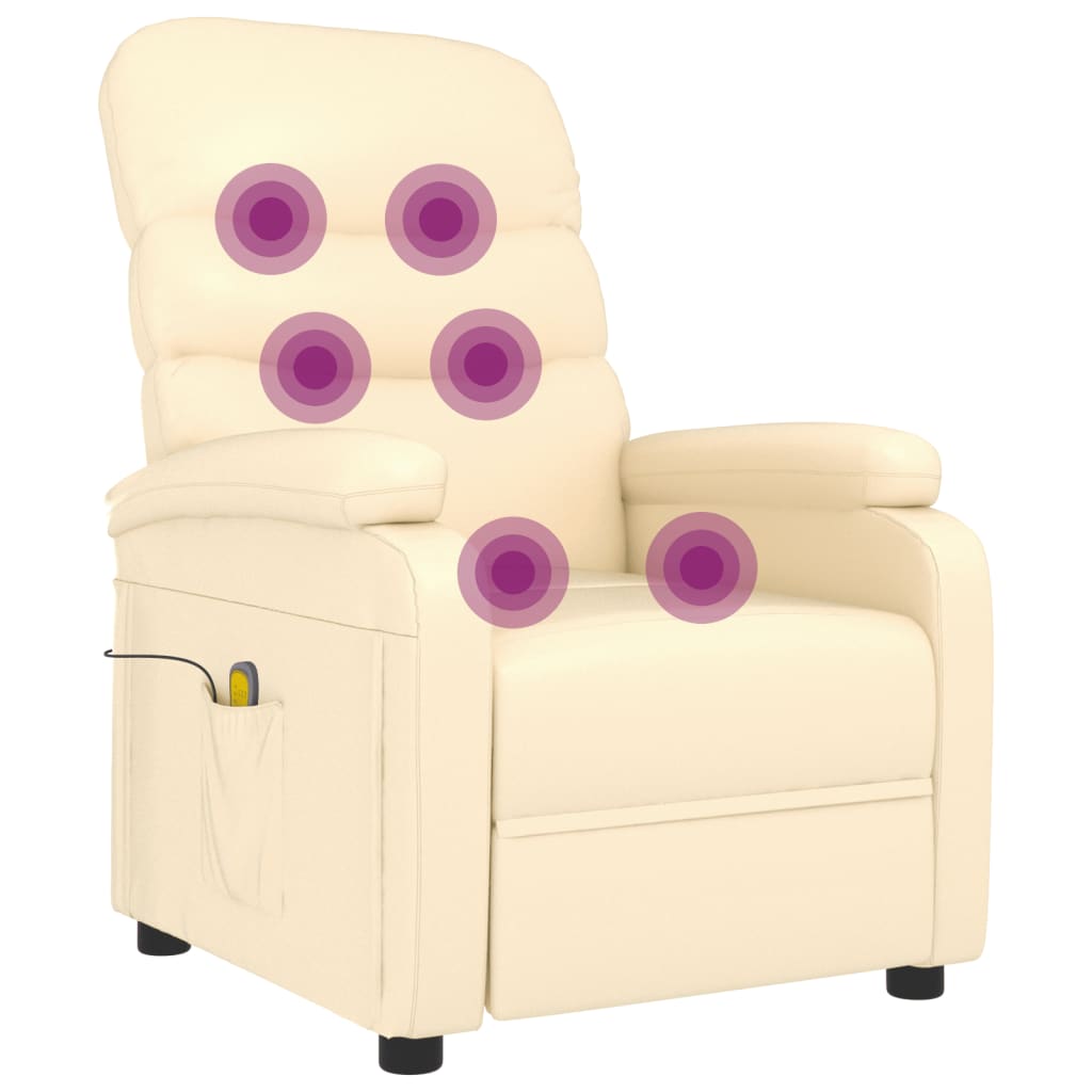 Fauteuil de massage Crème Similicuir - XIOS