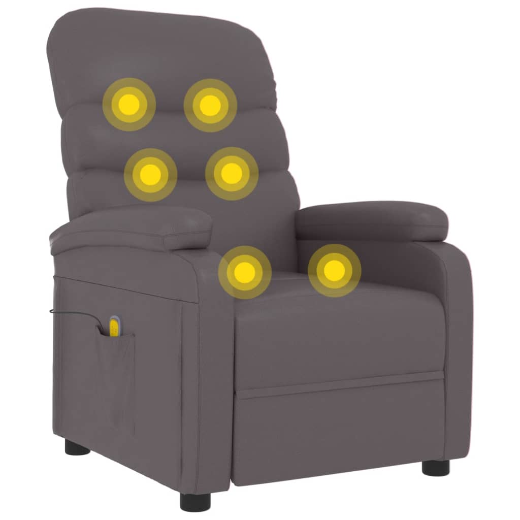 Fauteuil de massage Gris Similicuir - XIOS