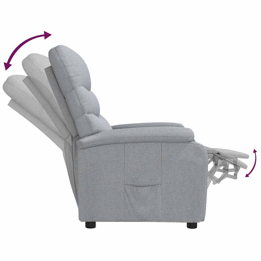 Fauteuil inclinable Gris clair Tissu - XIOS