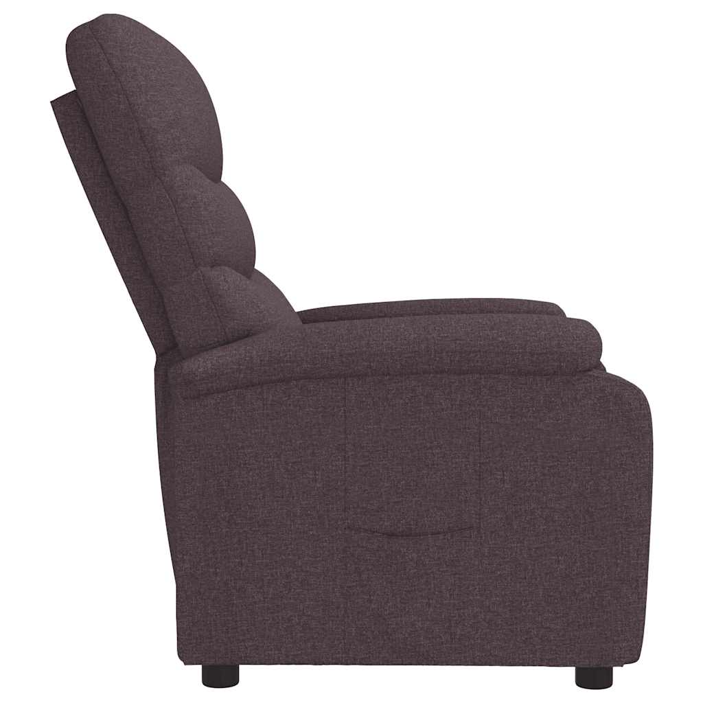 Fauteuil inclinable Marron foncé Tissu - XIOS