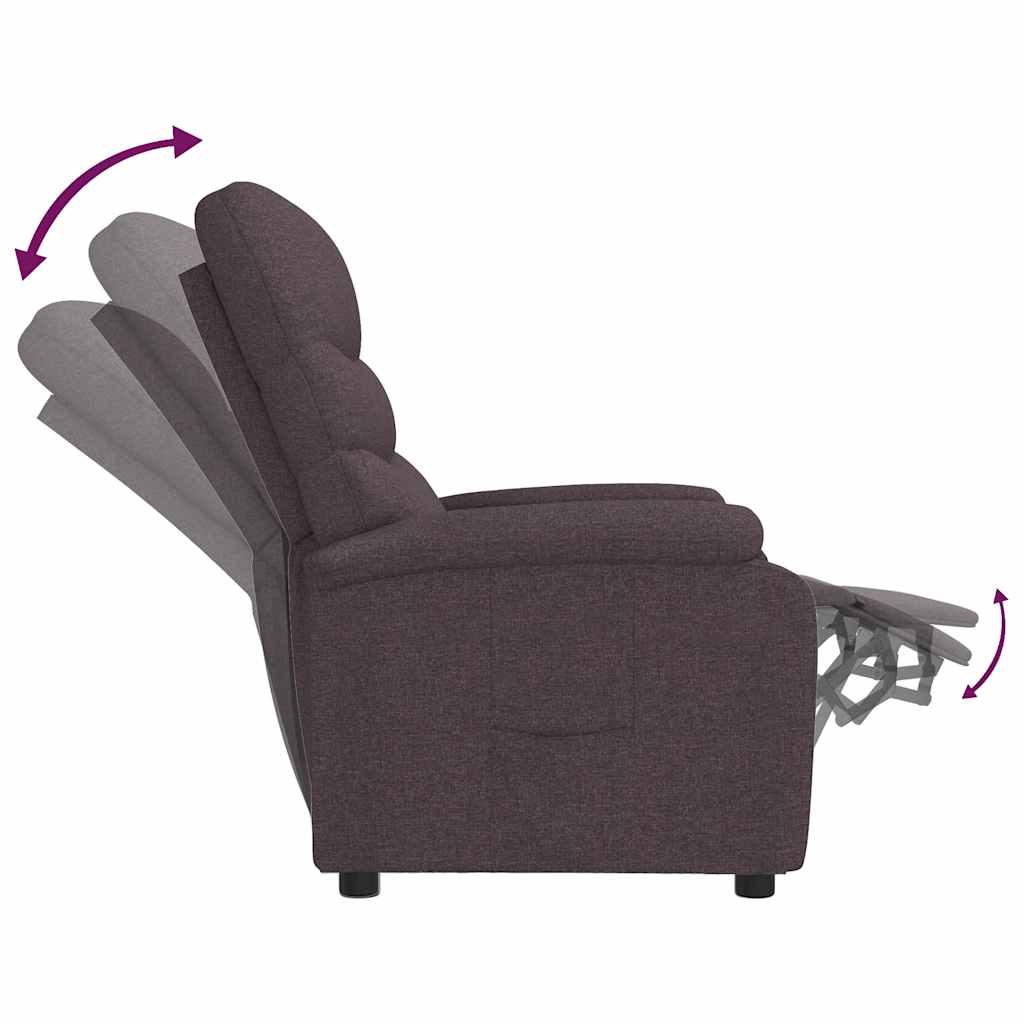 Fauteuil inclinable Marron foncé Tissu - XIOS