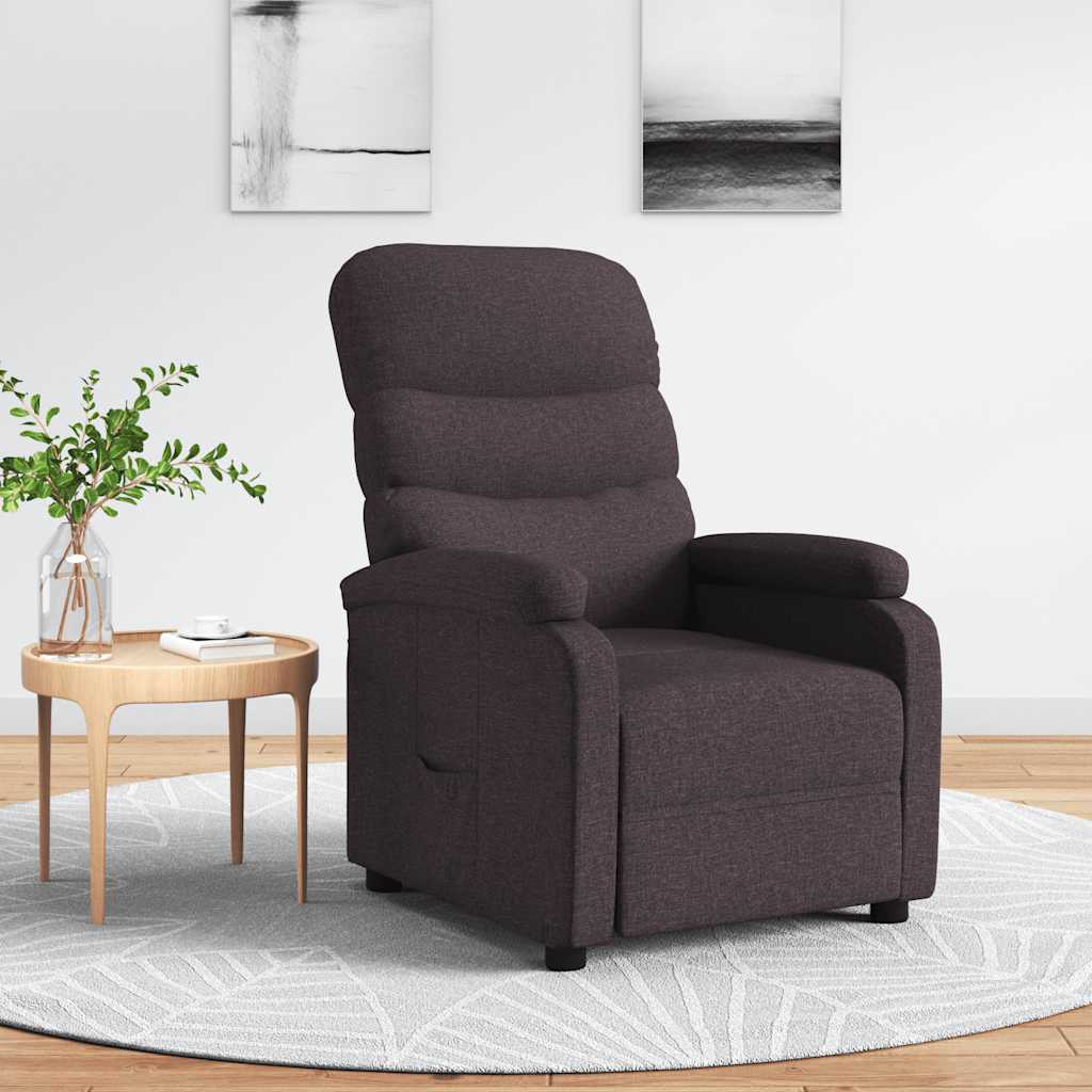 Fauteuil inclinable Marron foncé Tissu - XIOS