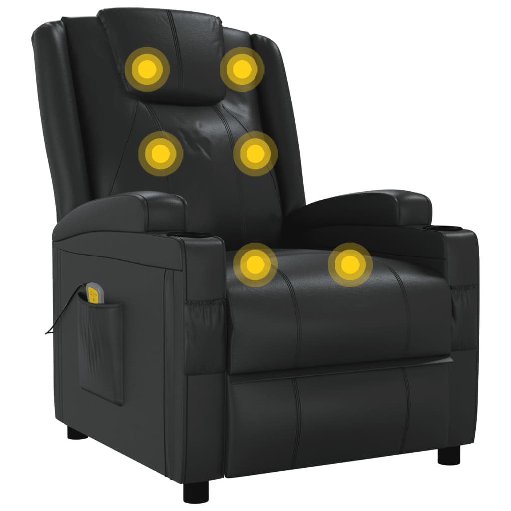Fauteuil de massage Noir Similicuir - XIOS