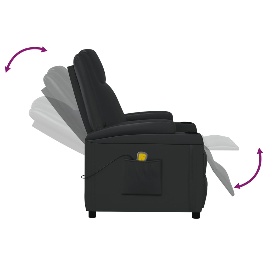 Fauteuil de massage Noir Similicuir - XIOS