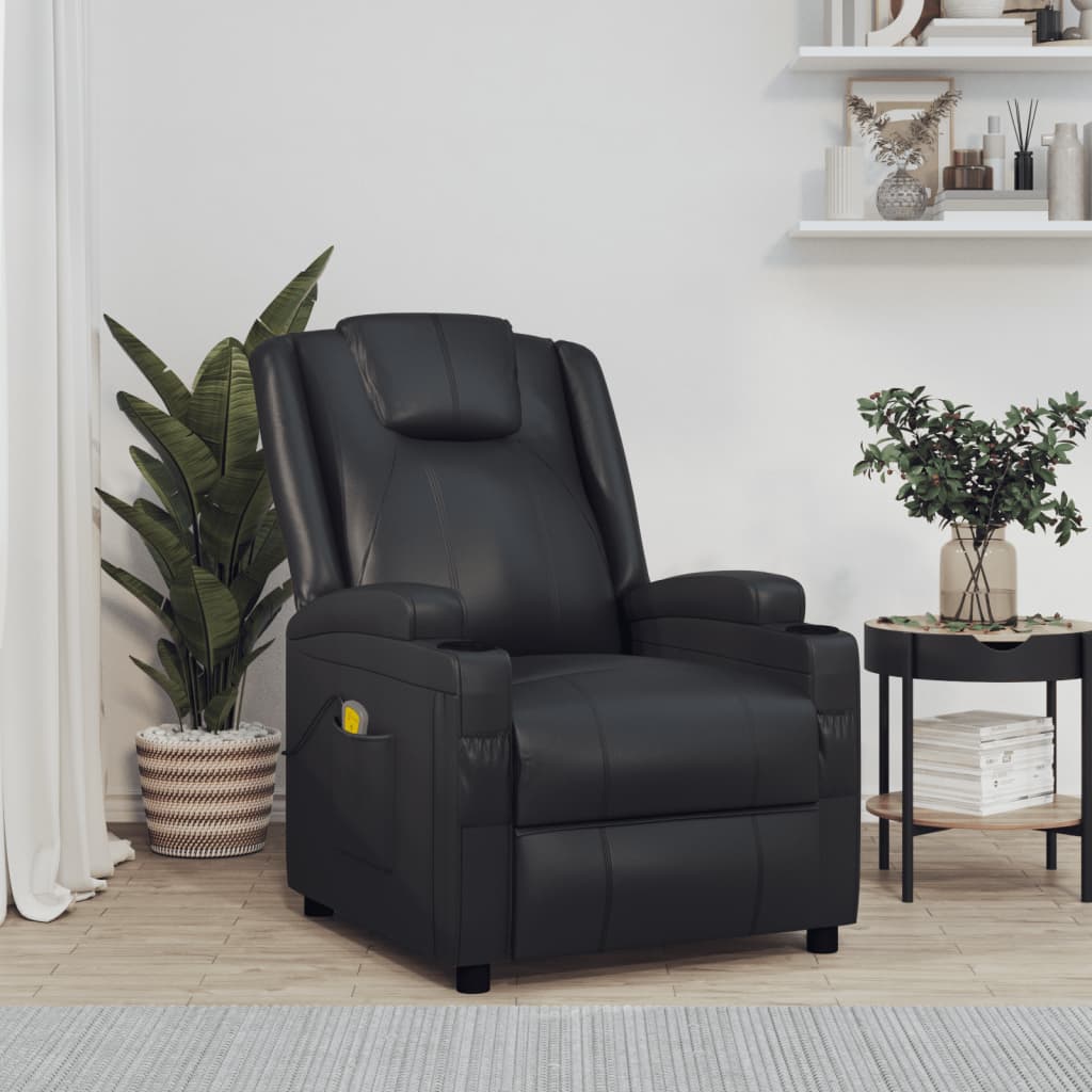 Fauteuil de massage Noir Similicuir - XIOS