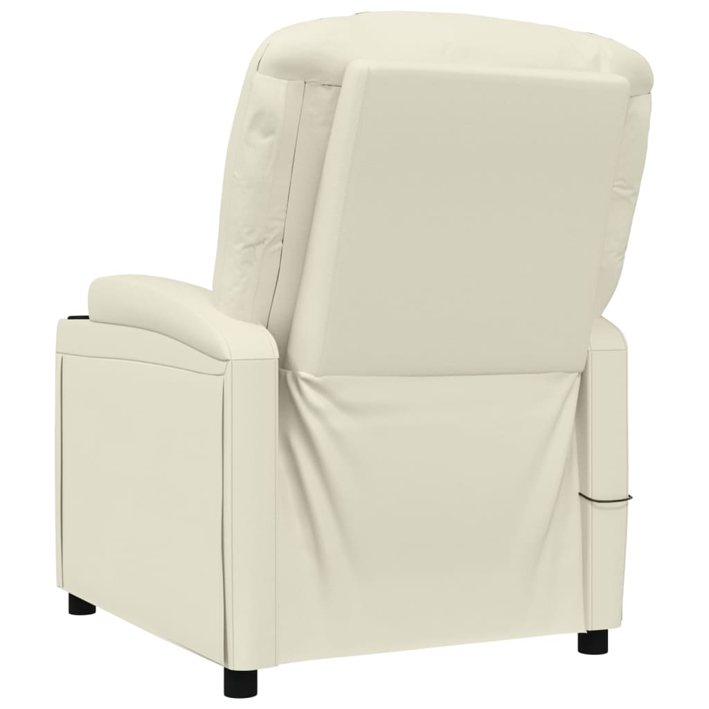 Fauteuil de massage blanc crème similicuir - XIOS