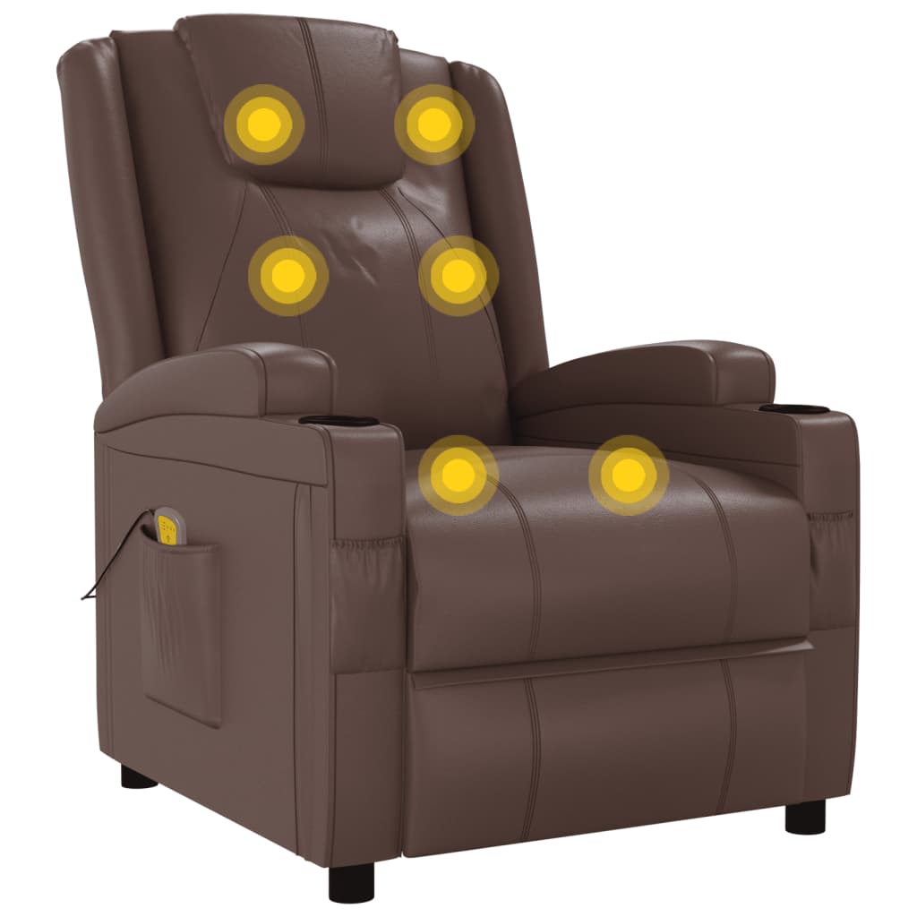 Fauteuil de massage Marron Similicuir - XIOS