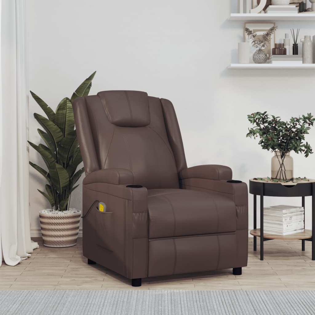 Fauteuil de massage Marron Similicuir - XIOS