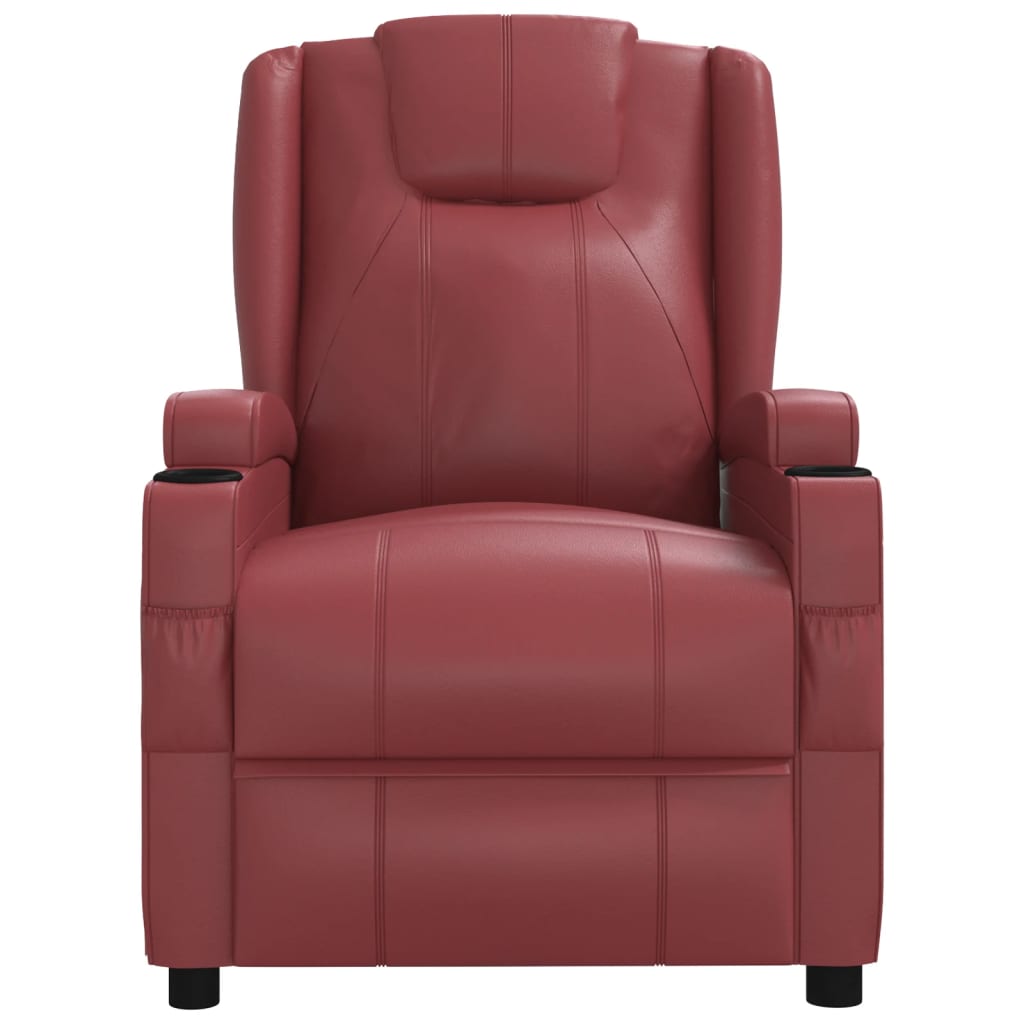 Fauteuil de massage Rouge bordeaux Similicuir - XIOS