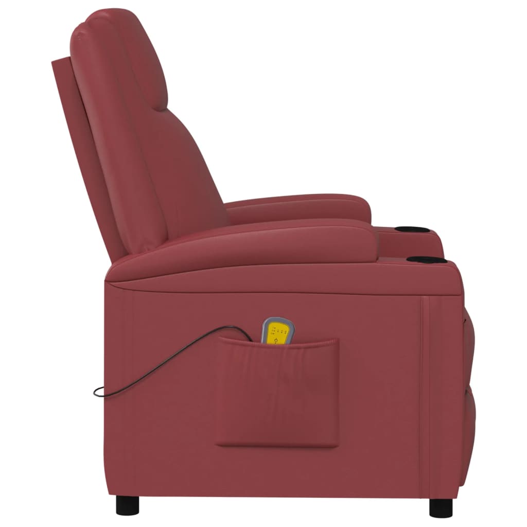 Fauteuil de massage Rouge bordeaux Similicuir - XIOS