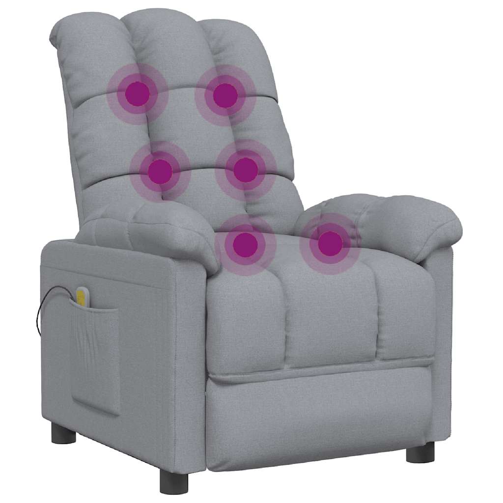 Fauteuil de massage Gris clair Tissu - XIOS