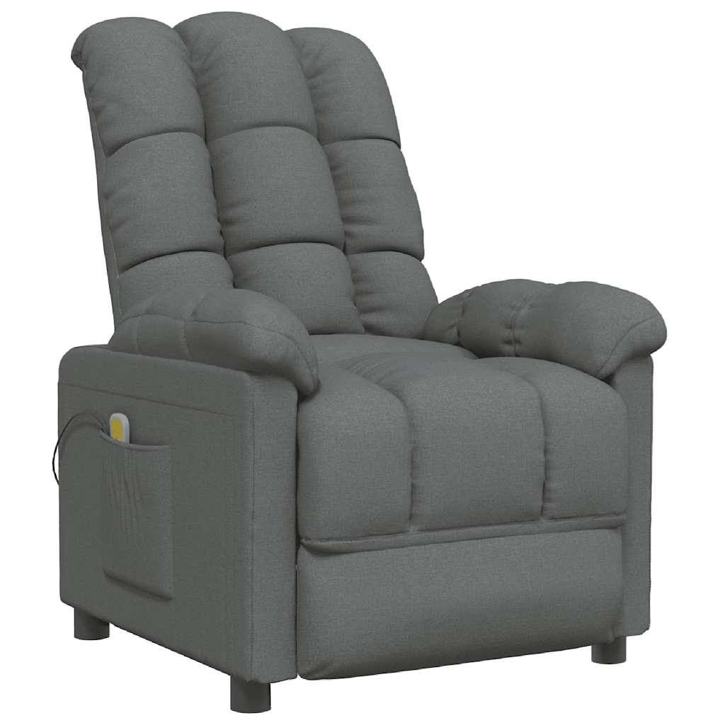 Fauteuil de massage Gris foncé Tissu - XIOS
