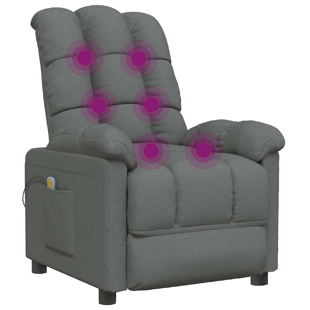 Fauteuil de massage Gris foncé Tissu - XIOS