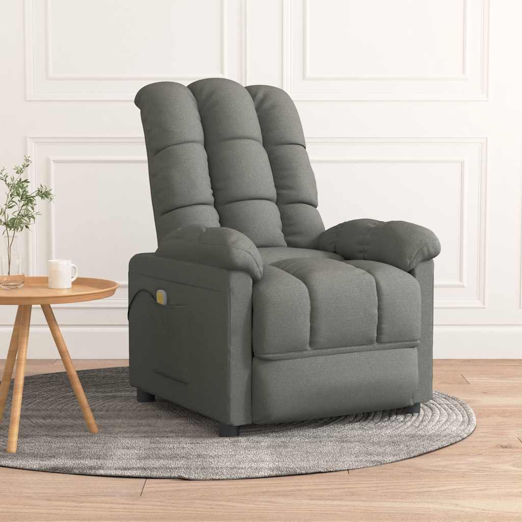 Fauteuil de massage Gris foncé Tissu - XIOS