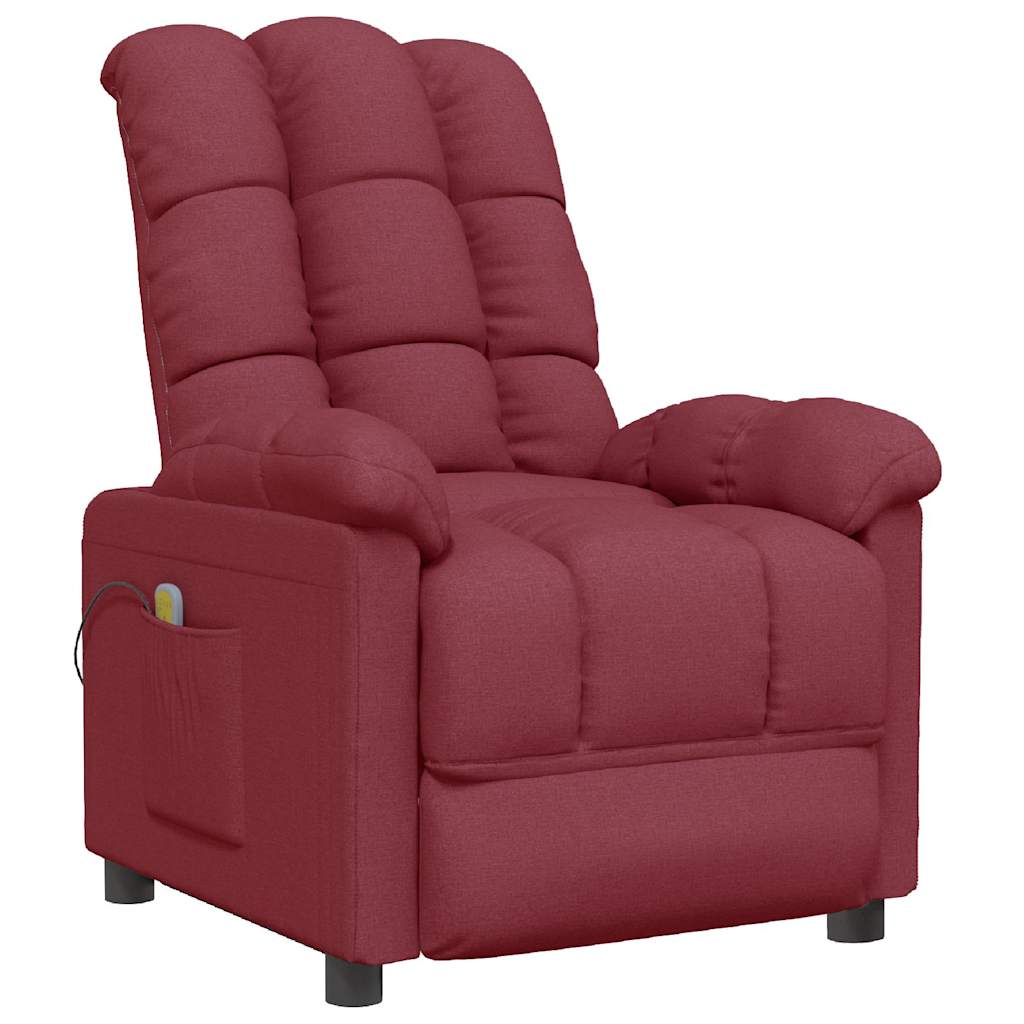 Fauteuil de massage Rouge bordeaux Tissu - XIOS