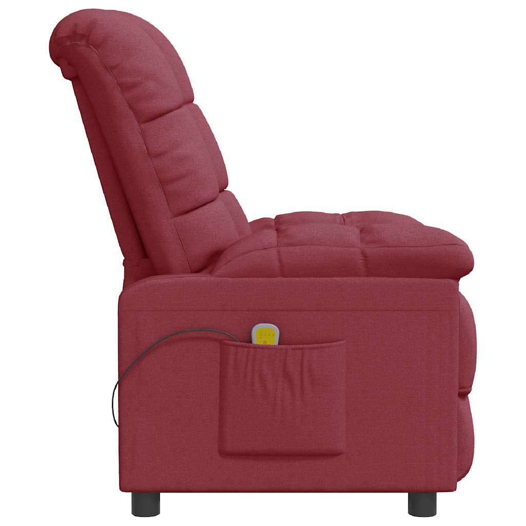 Fauteuil de massage Rouge bordeaux Tissu - XIOS