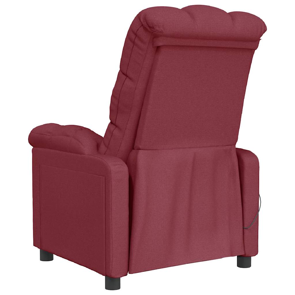 Fauteuil de massage Rouge bordeaux Tissu - XIOS