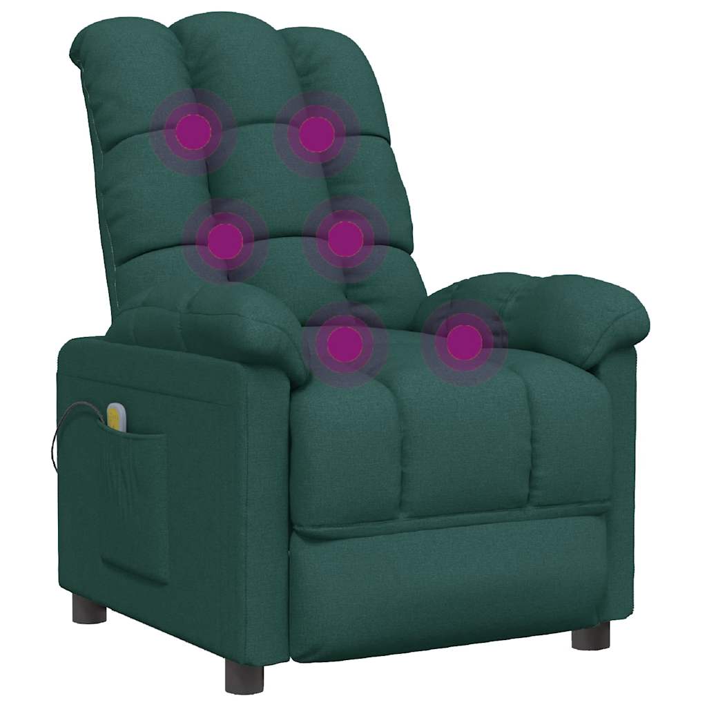 Fauteuil de massage Vert foncé Tissu - XIOS