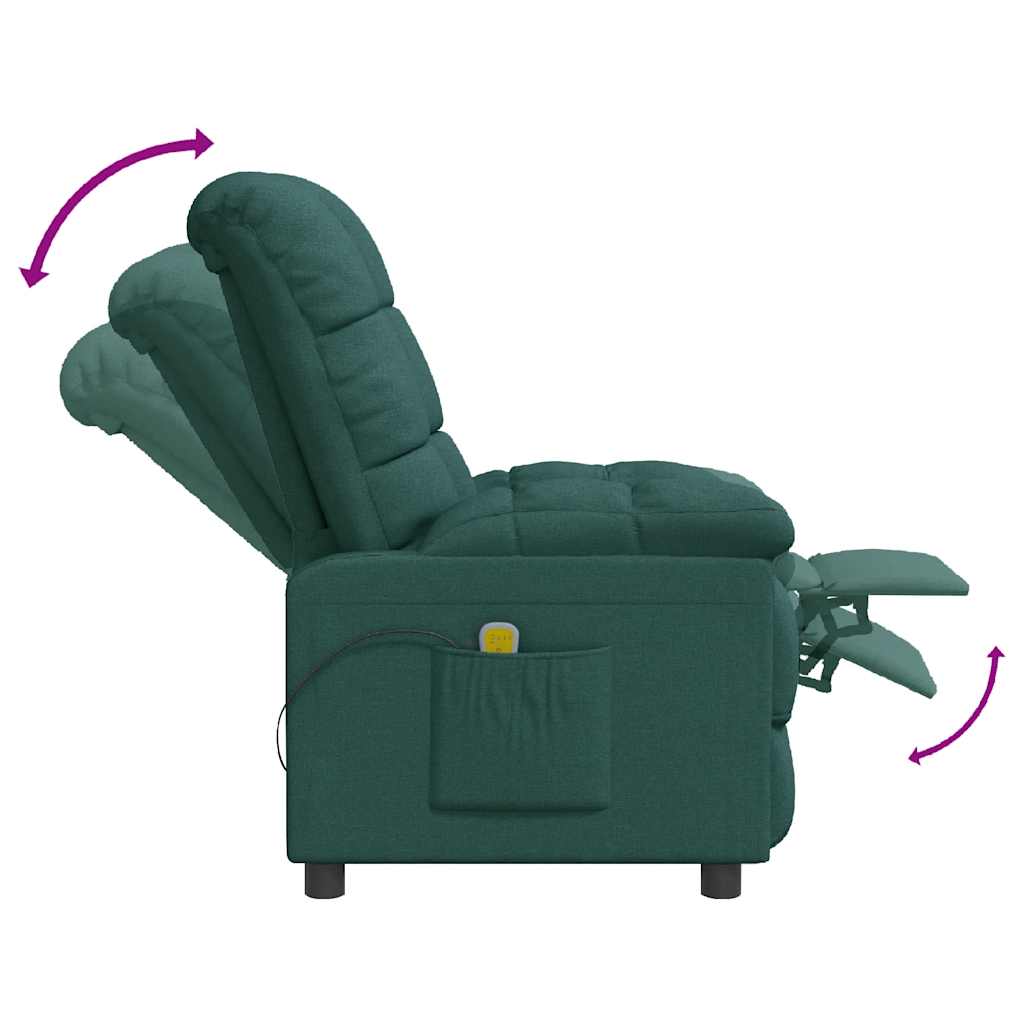 Fauteuil de massage Vert foncé Tissu - XIOS