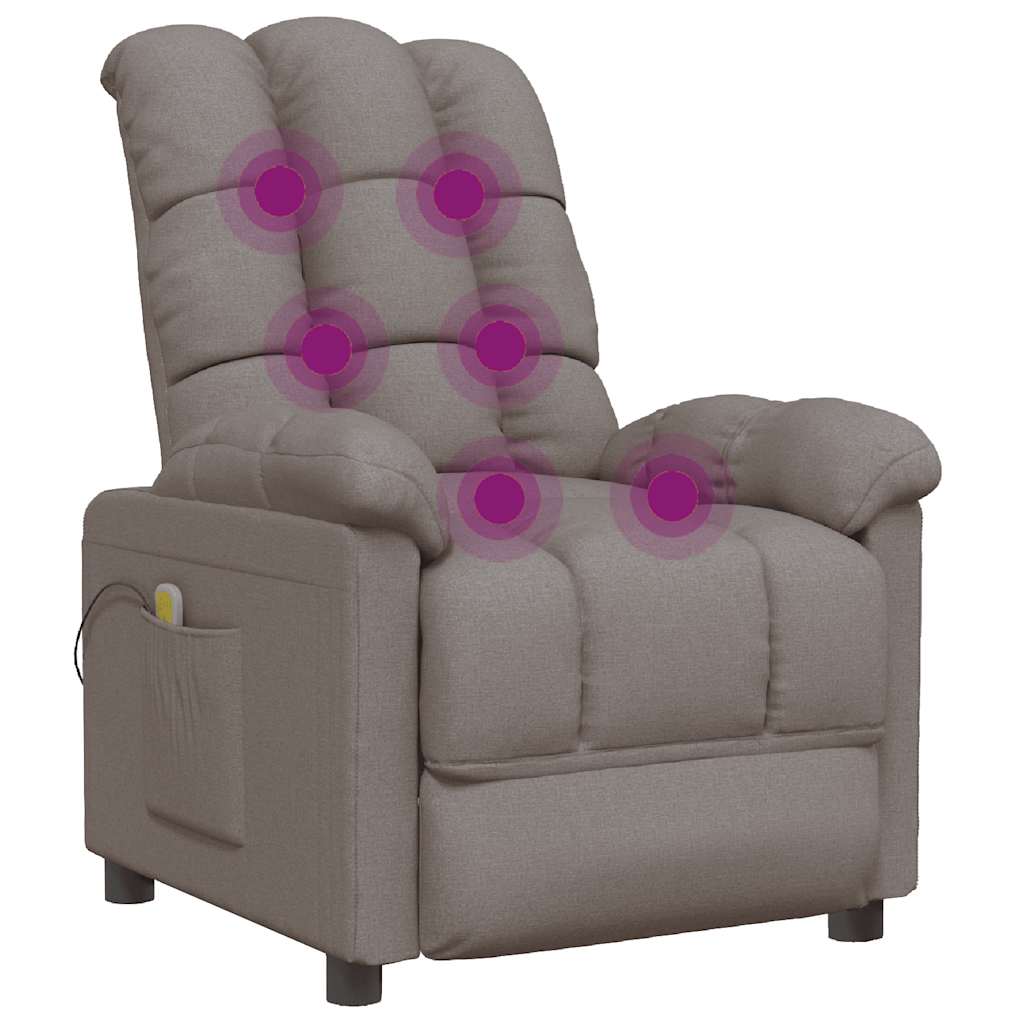 Fauteuil de massage Taupe Tissu - XIOS