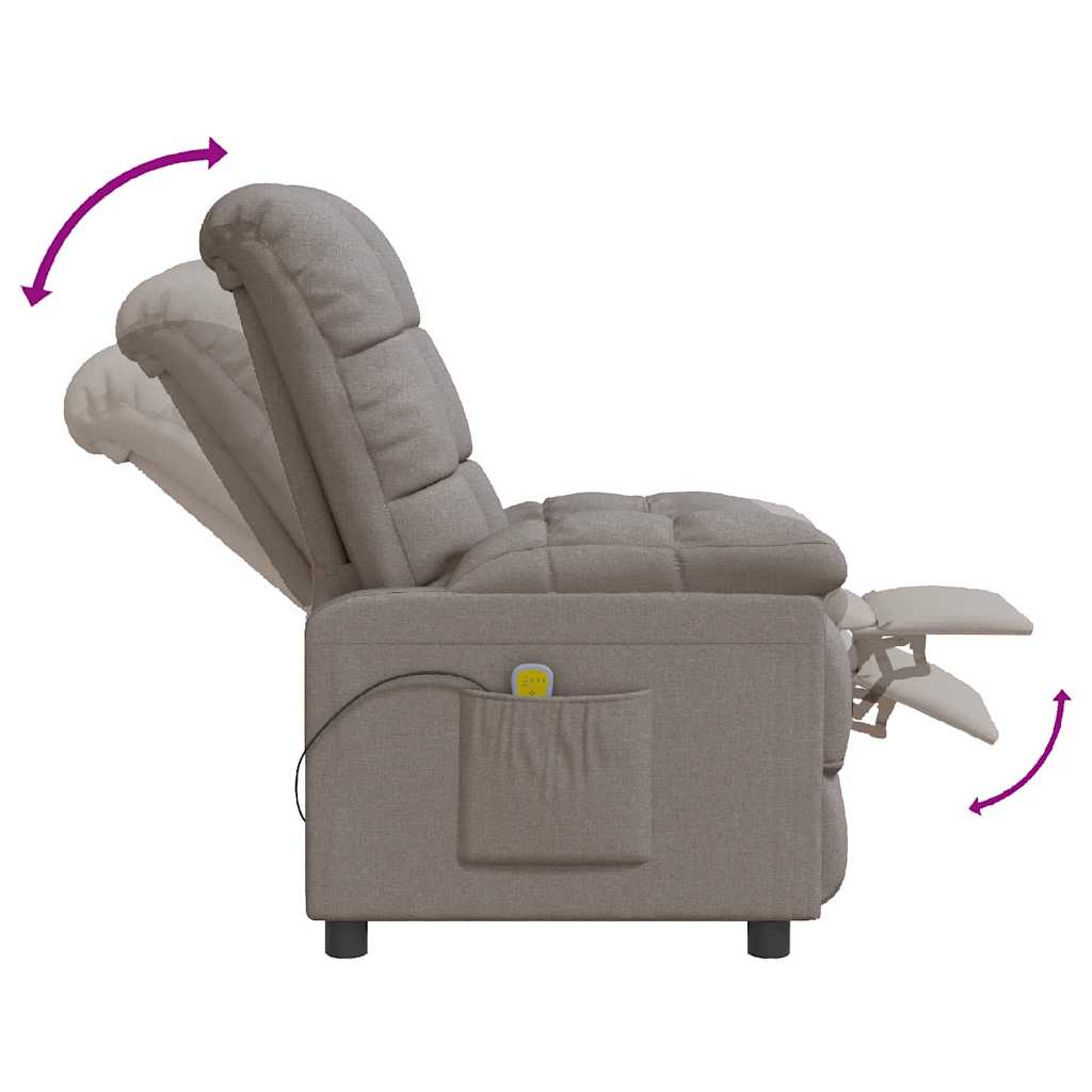 Fauteuil de massage Taupe Tissu - XIOS