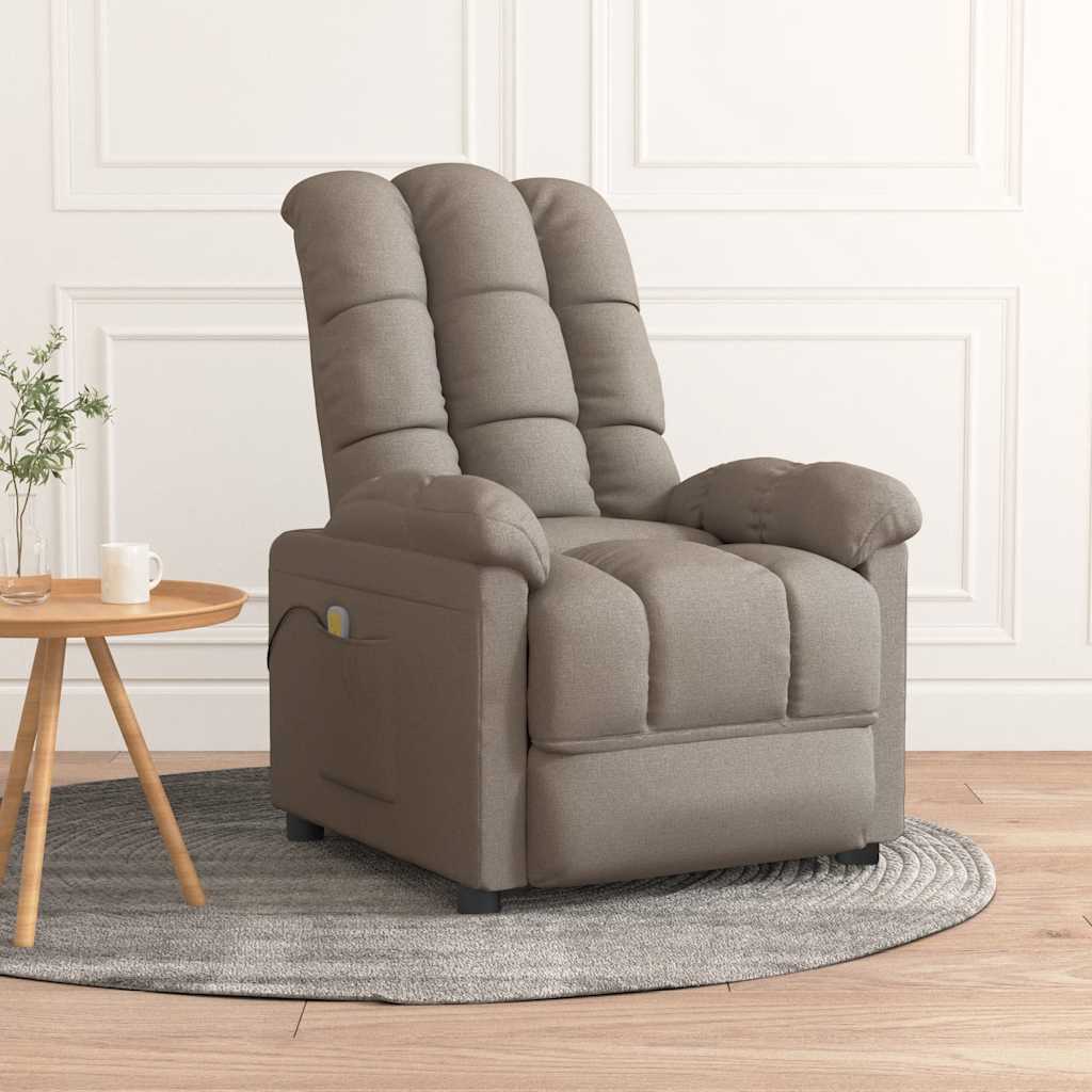 Fauteuil de massage Taupe Tissu