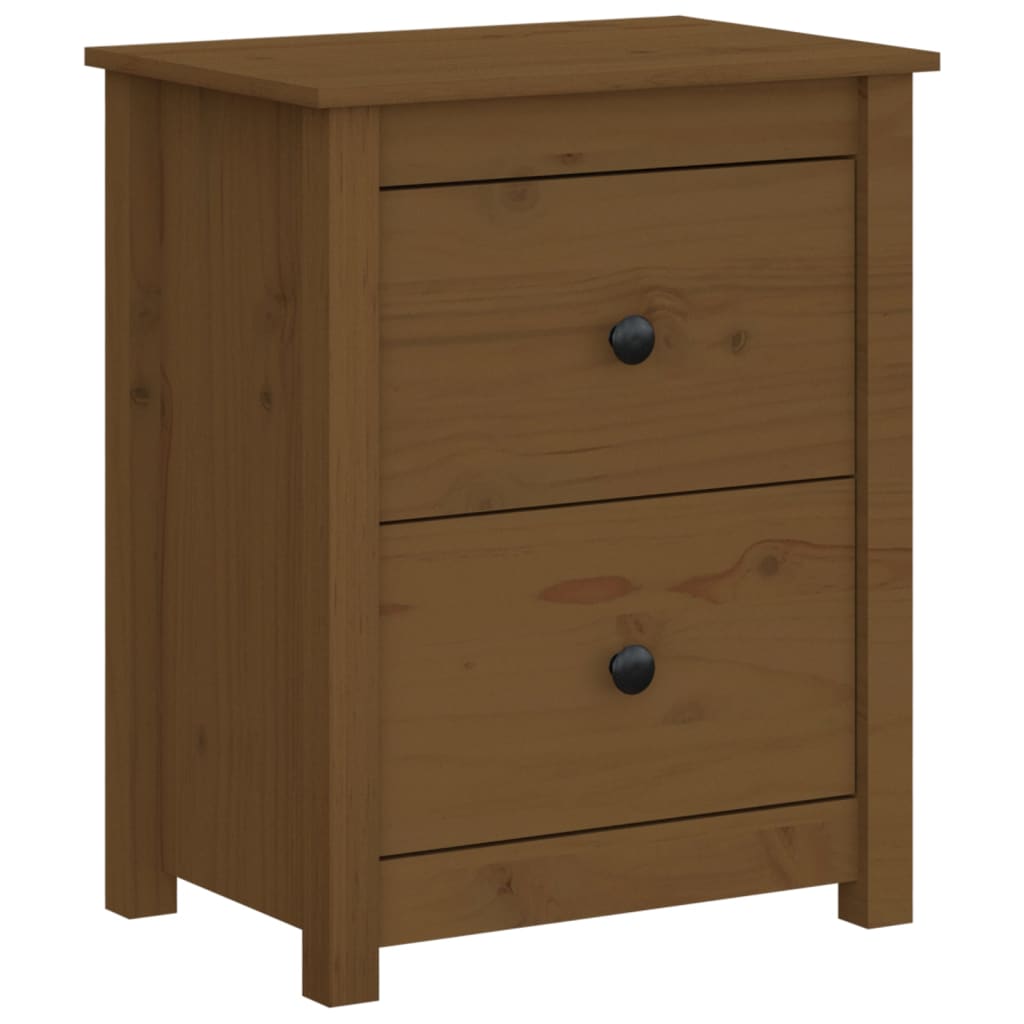 Table de chevet Marron miel 50x35x61,5 cm Bois de pin massif - XIOS