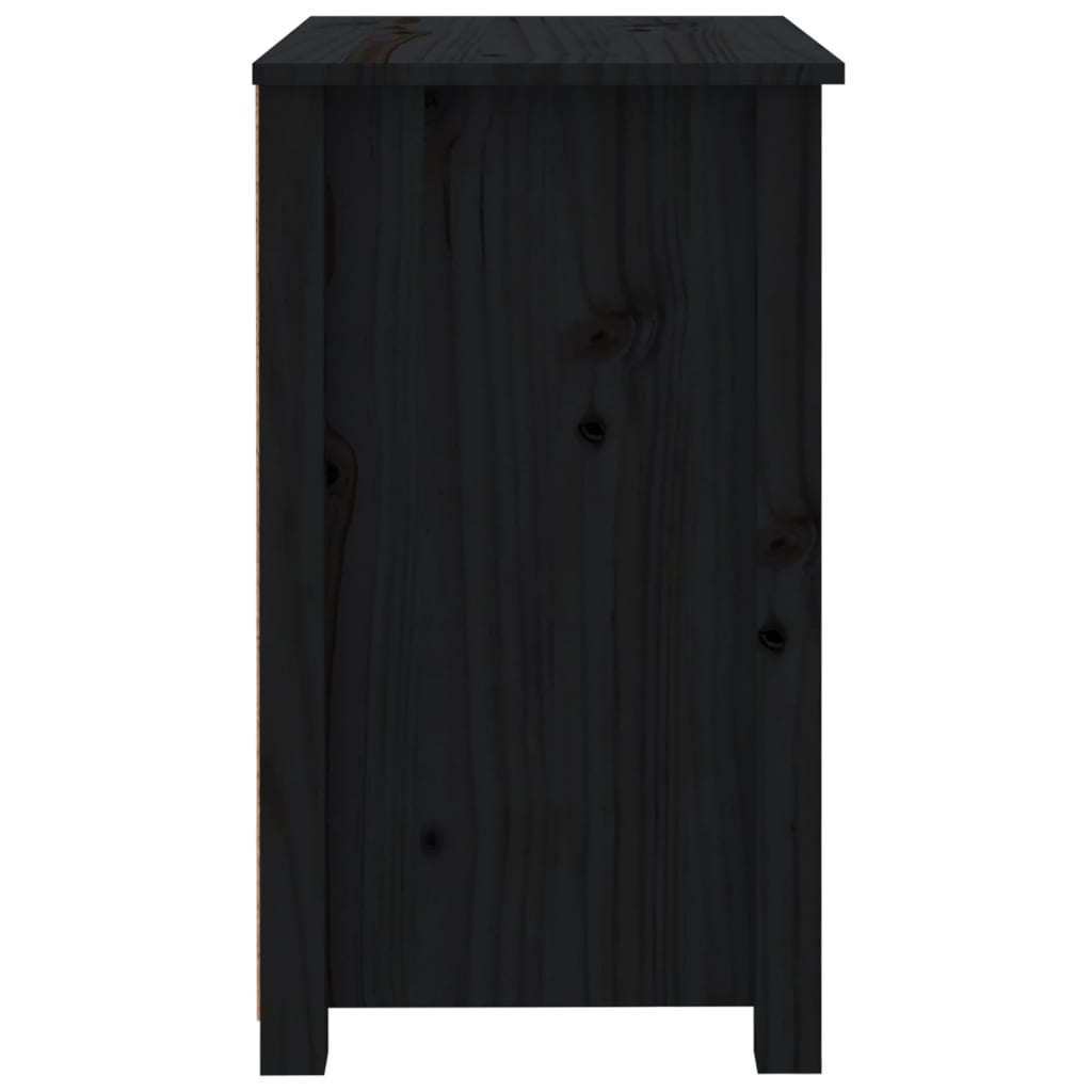 Tables de chevet 2 pcs Noir 50x35x61,5 cm Bois de pin massif - XIOS
