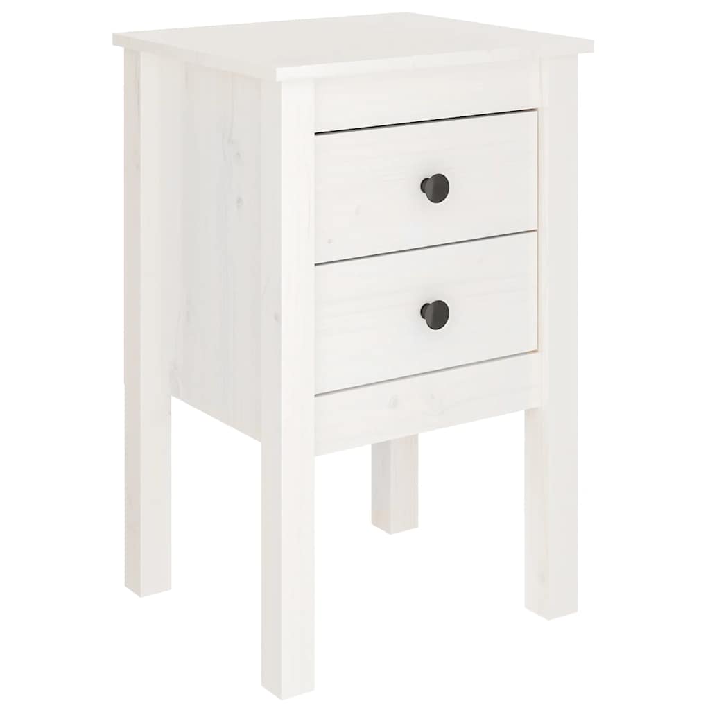Tables de chevet 2 pcs Blanc 40x35x61,5 cm Bois de pin massif - XIOS