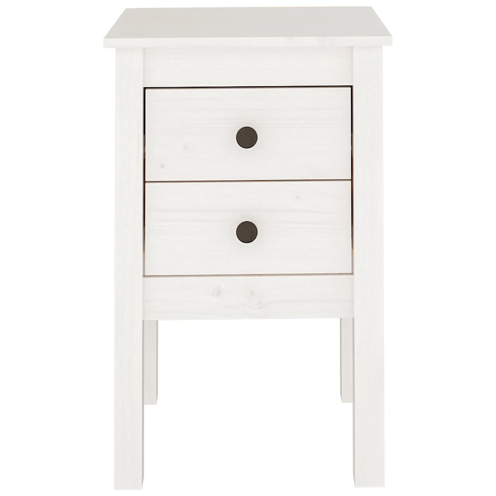 Tables de chevet 2 pcs Blanc 40x35x61,5 cm Bois de pin massif - XIOS