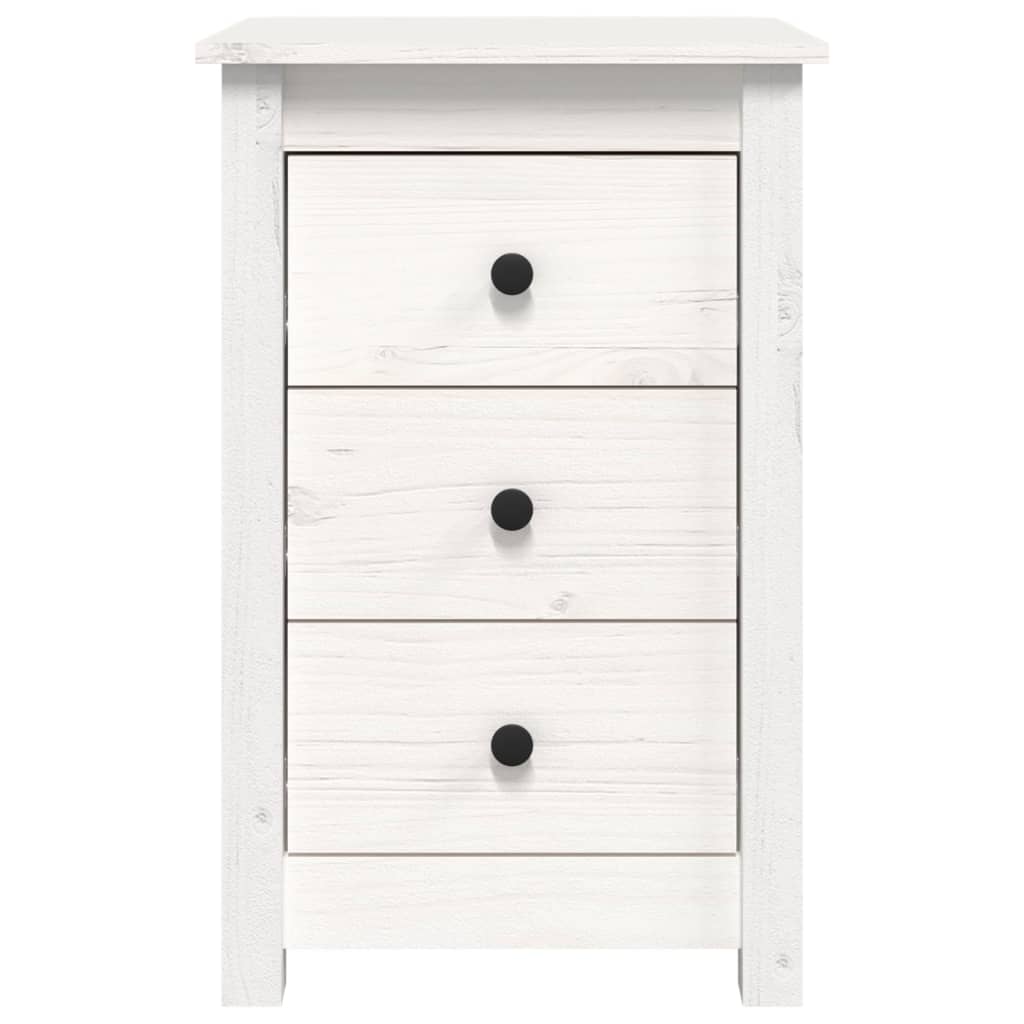 Tables de chevet 2 pcs Blanc 40x35x61,5 cm Bois de pin massif - XIOS