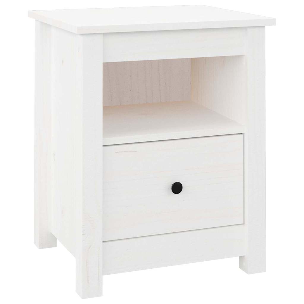 Tables de chevet 2 pcs Blanc 40x35x49 cm Bois de pin massif - XIOS
