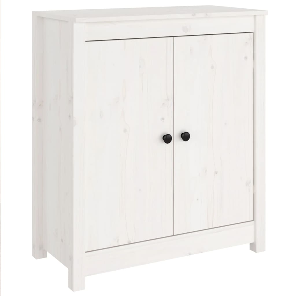 Buffet blanc 70x35x80 cm bois massif de pin - XIOS