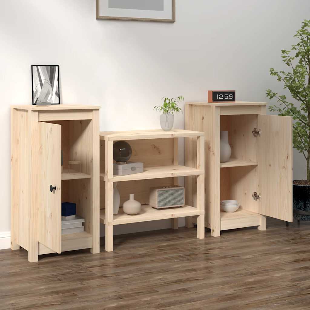 Buffets 2 pcs 39x35x80 cm bois massif de pin - XIOS