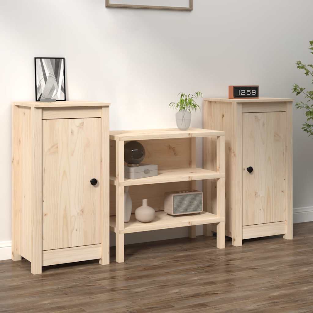 Buffets 2 pcs 39x35x80 cm bois massif de pin - XIOS