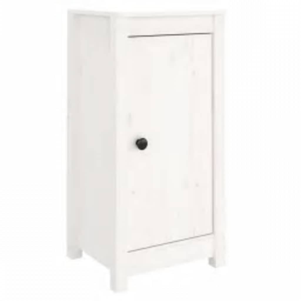 Buffet blanc 39x35x80 cm bois massif de pin - XIOS