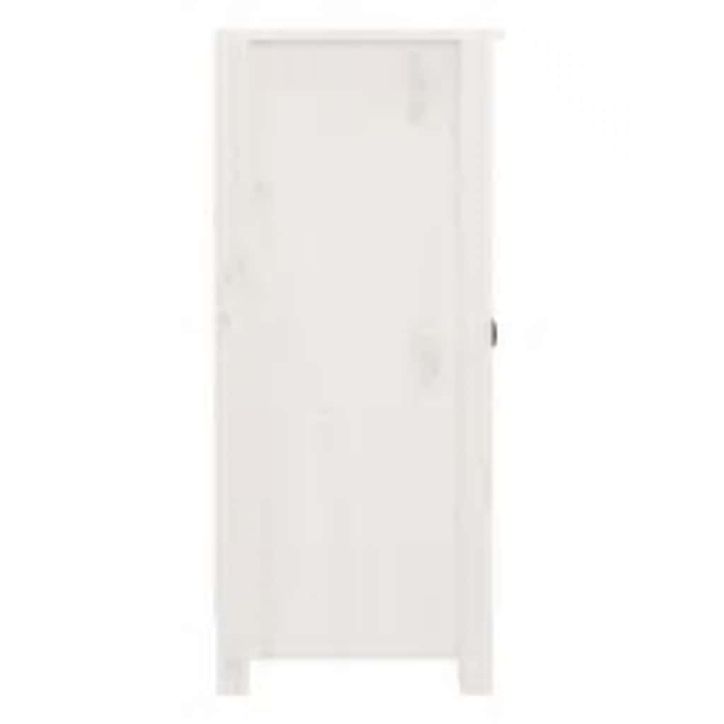 Buffet blanc 39x35x80 cm bois massif de pin - XIOS