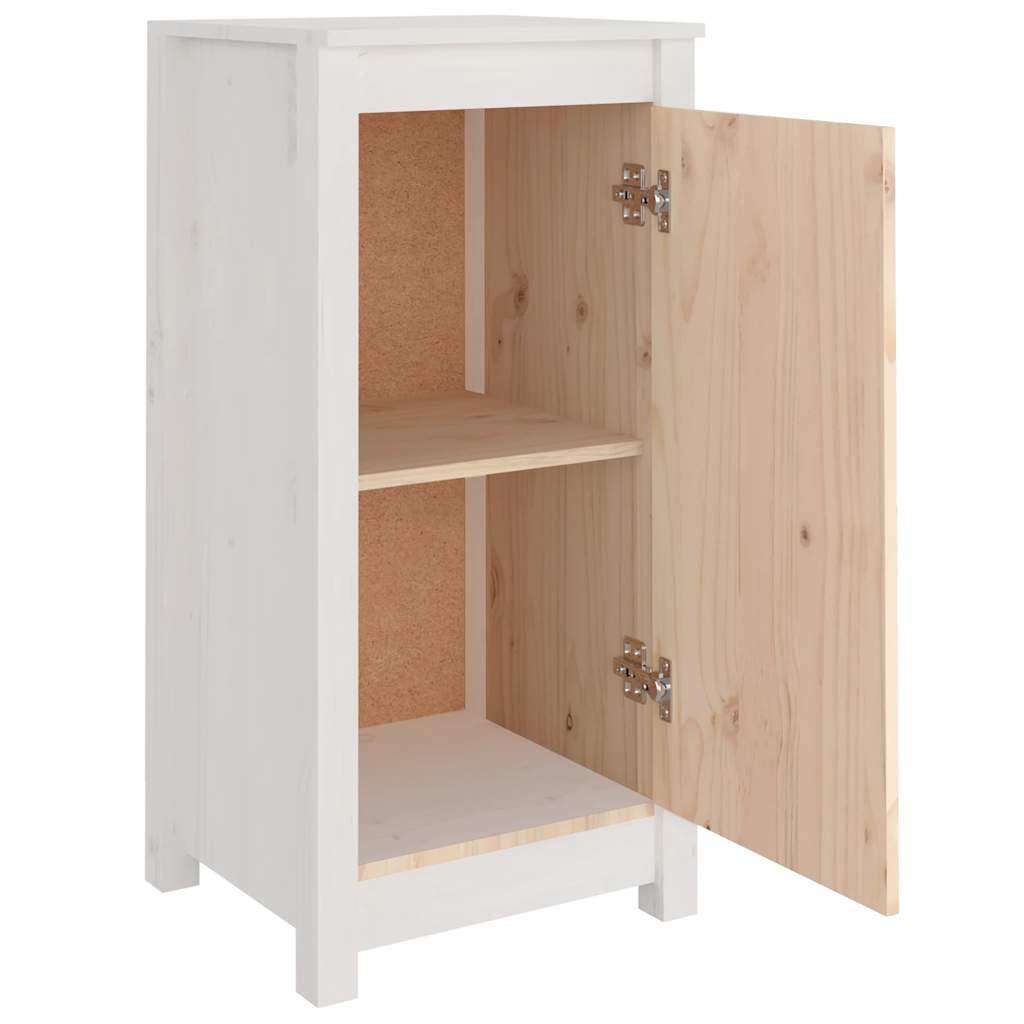 Buffet blanc 39x35x80 cm bois massif de pin - XIOS