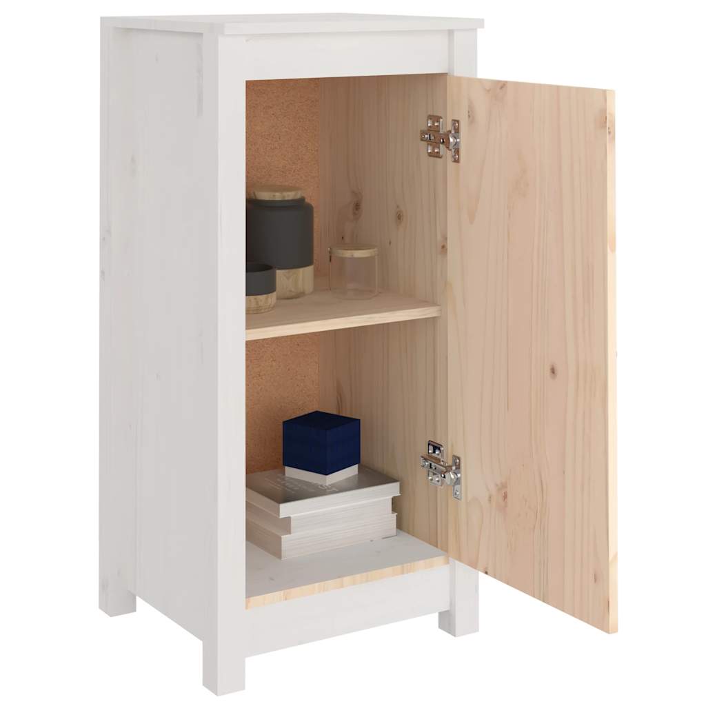 Buffets 2 pcs blanc 39x35x80 cm bois massif de pin - XIOS