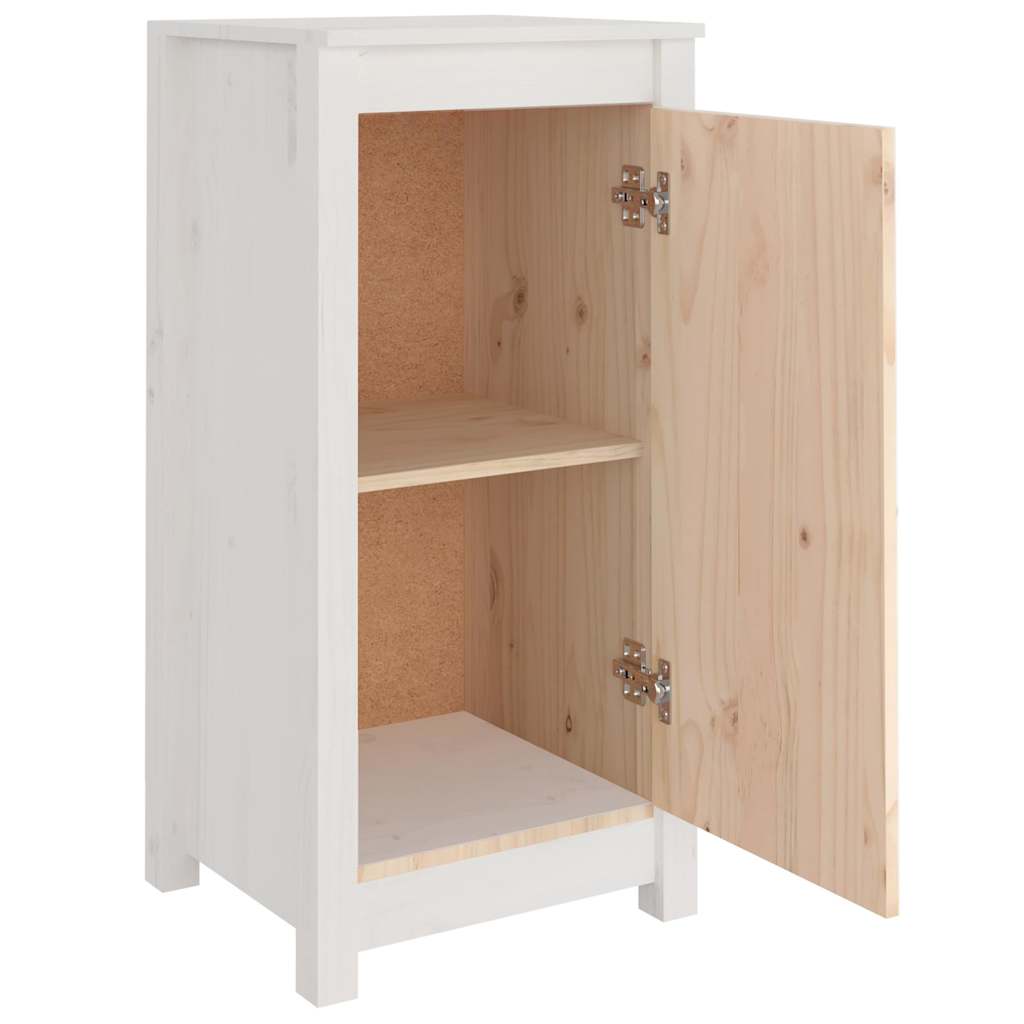 Buffets 2 pcs blanc 39x35x80 cm bois massif de pin - XIOS