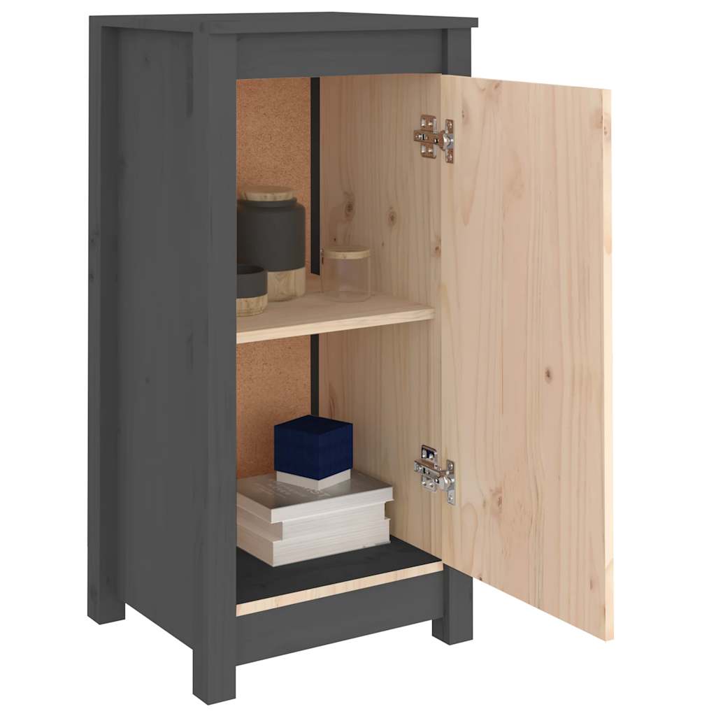Buffets 2 pcs gris 39x35x80 cm bois massif de pin - XIOS