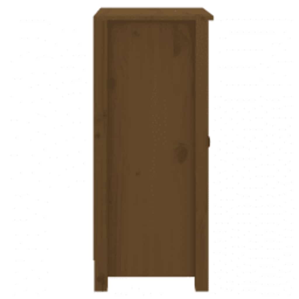 Buffets 2 pcs Marron miel 39x35x80 cm Bois massif de pin - XIOS