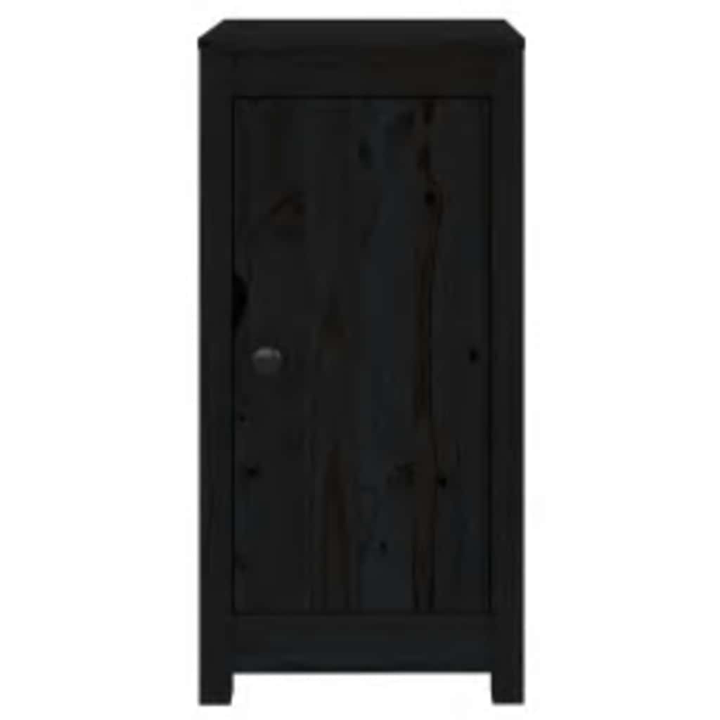 Buffets 2 pcs noir 39x35x80 cm bois massif de pin - XIOS