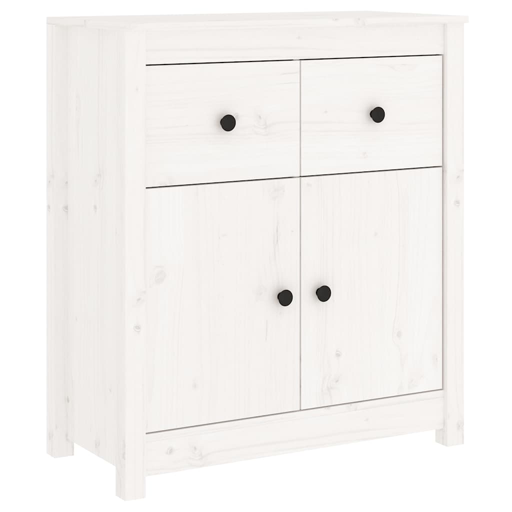 Buffet blanc 70x35x80 cm bois massif de pin - XIOS