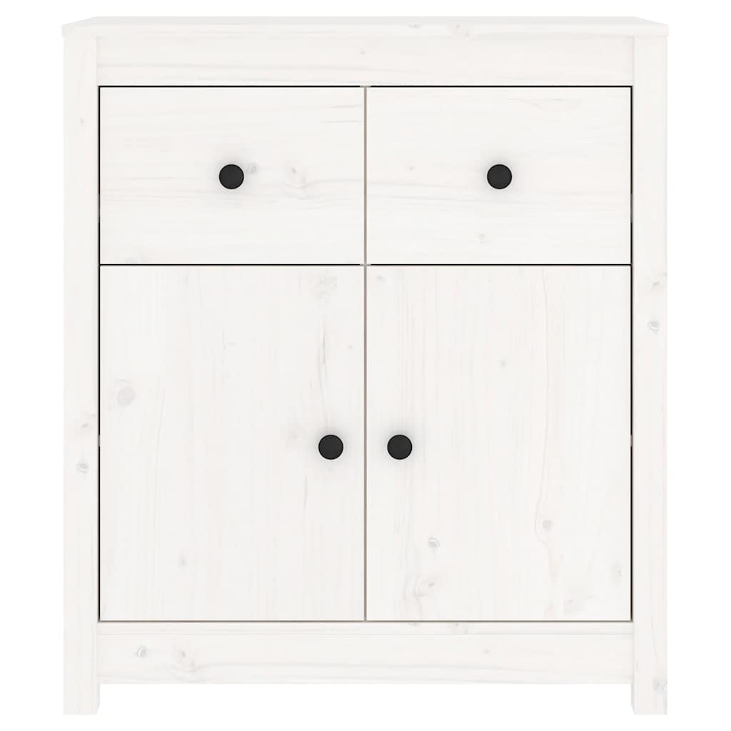 Buffet blanc 70x35x80 cm bois massif de pin - XIOS