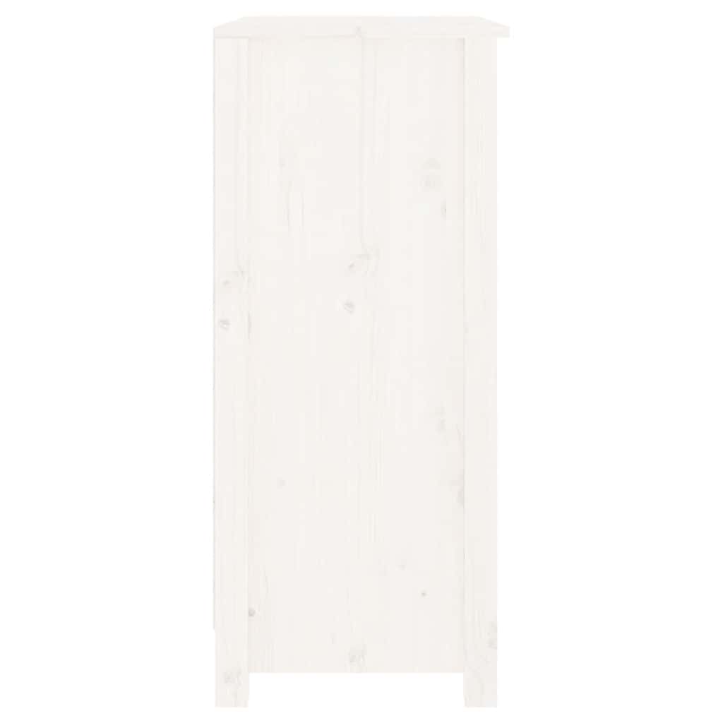 Buffet blanc 70x35x80 cm bois massif de pin - XIOS