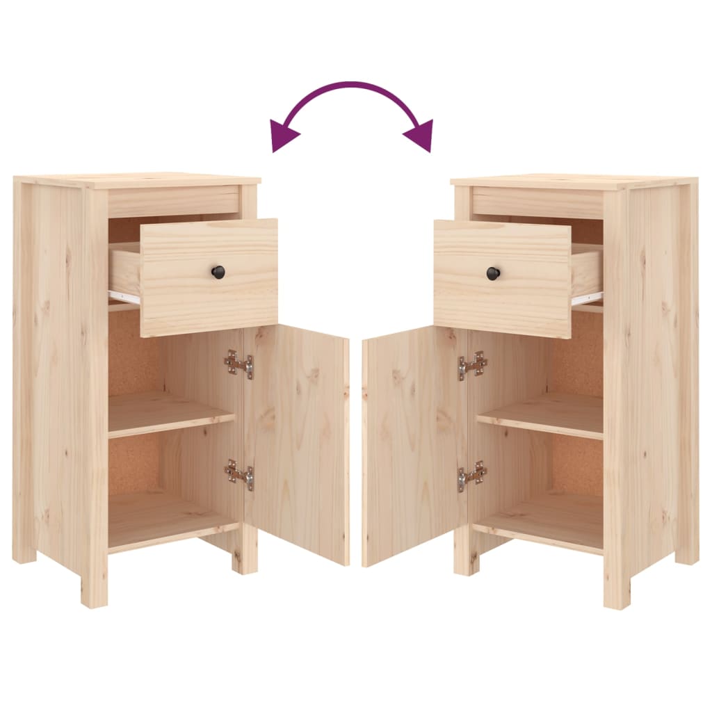 Buffets 2 pcs 40x35x80 cm bois massif de pin - XIOS