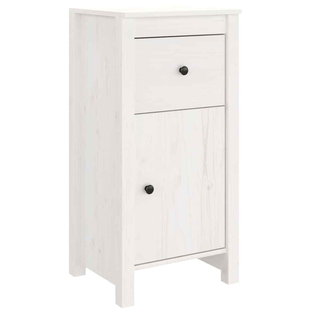Buffet blanc 40x35x80 cm bois massif de pin - XIOS