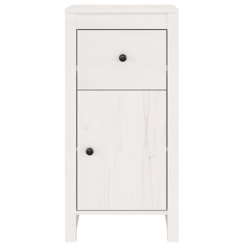 Buffet blanc 40x35x80 cm bois massif de pin - XIOS